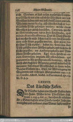 LXXXVII. Das Türckische Fasten