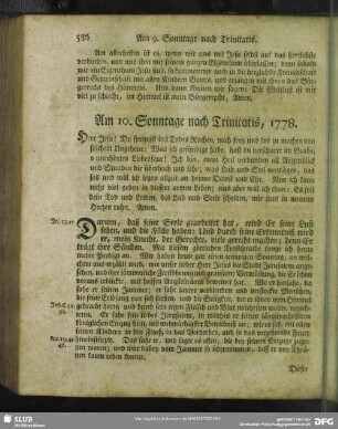 Am 10. Sonntage nach Trinitatis, 1778