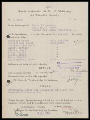Witzemann, Maria