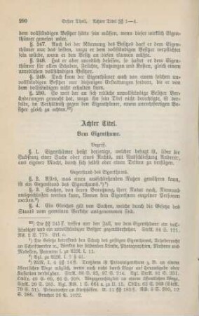 Achter Titel. Vom Eigenthume