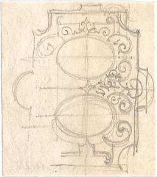 Gmelin, Leopold; Sammlung Gmelin: Handzeichnungen - Folio 8 - Ätzung (Teilansicht)