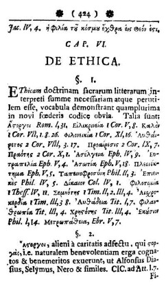 Cap. VI. De Ethica.