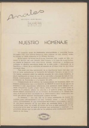 Nuestro homenaje