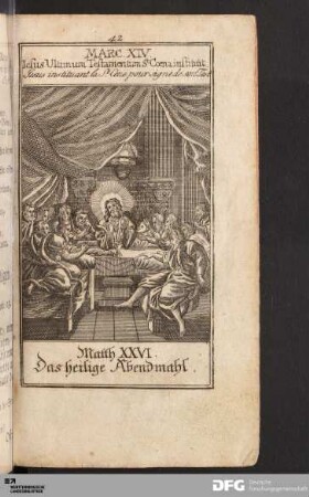 Das heilige Abendmahl.