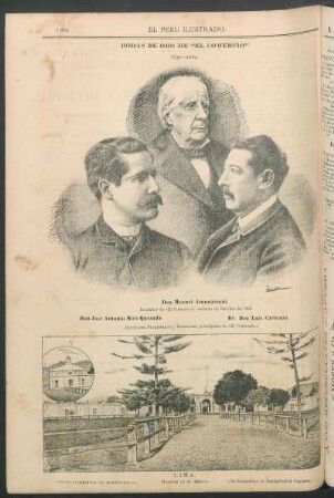 [Vista de] Lima - Establecimientos de beneficencia - Hospital "2 de Mayo." : (De fotografías de Bacigalupi & Cabieses.)