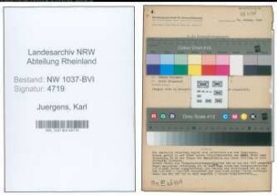 Entnazifizierung Karl Juergens , geb. 16.03.1895 (Malermeister)