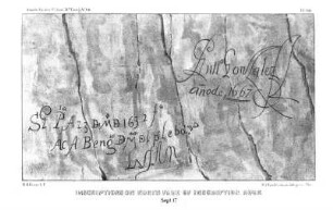 Inscriptions on north face of Inscription Rock
