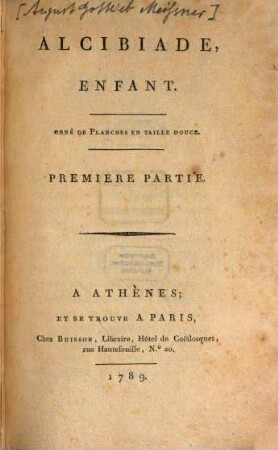 Alcibiade, 1. Alcibiade, Enfant