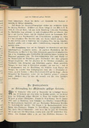 Der Provinzialverein zur Bekämpfung des Mißbrauchs geistiger Getränke.