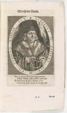 Bildnis Albertvs IV., Vtrivsque Baioariae Dvx