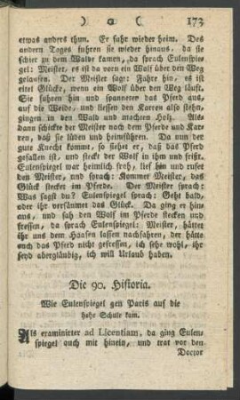 Die 90. Historia. Wie Eulenspiegel gen Paris auf die hohe Schule kam