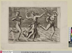 Tanz der Faune und Bacchantinnen, rechtes Blatt