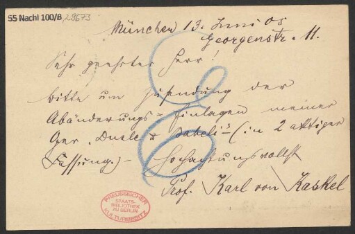 Brief an B. Schott's Söhne : 13.06.1905