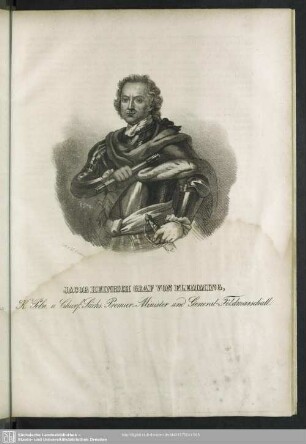 Jacob Heinrich Graf von Flemming, K. Poln. u. Churf. Sächs. Premier-Minister und General-Feldmarschall