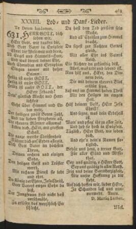 XXXIII. Lob- und Dank-Lieder.