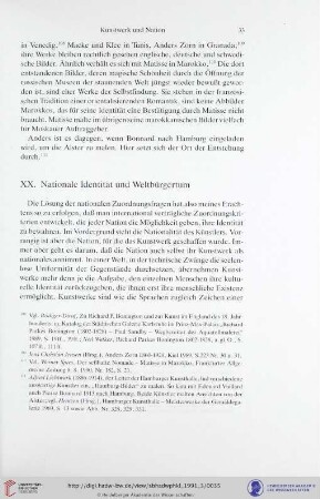 XX. Nationale Identität und Weltbürgertum