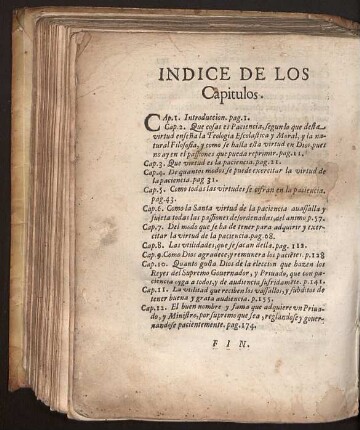 Indice de los Capitulos.