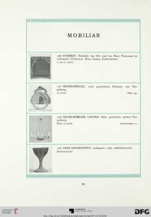 Mobiliar (Nr. 146-189)