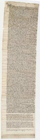 Bischof Albert von Minden vidimiert eine Urkunde Kaiser Friedrichs III. vom 16. Dezember 1460.