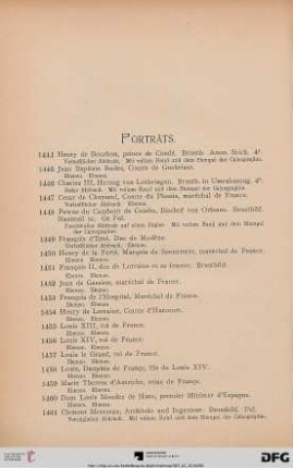 Porträts (Nr. 1444-1472)