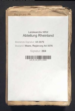 Prozesstabellen der Regierung zu Moers