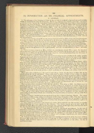 Information as to Colonial Appointments