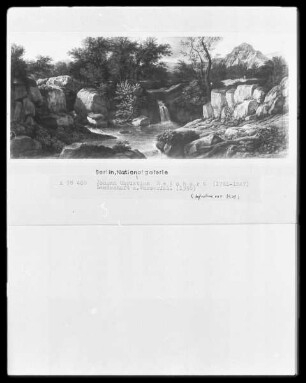 Acht Landschaften für den Palazzo Massimi — Landschaft mit Wasserfall