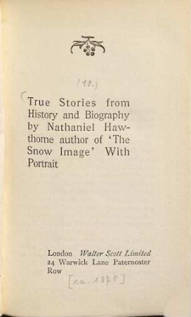 Tales, [10]. True stories from history and biography