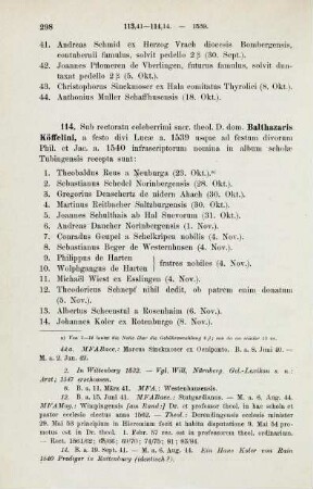 298-303, Matrikel 114, 1-55 (1539/40) und 115, 1-62 (1540)