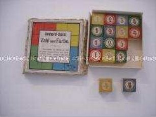 Geduldspiel mit Zahlen und Farben