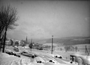 Bahnhof : Blick zum Bahnhof Hammerunterwiesenthal an der schmalspurigen Fichtelbergbahn Cranzahl - Oberwiesenthal