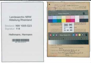 Entnazifizierung Hermann Hethmann , geb. 01.10.1909 (Schneider)