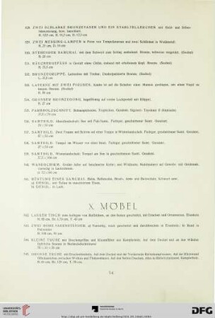 X. Möbel (Nr. 542-545)