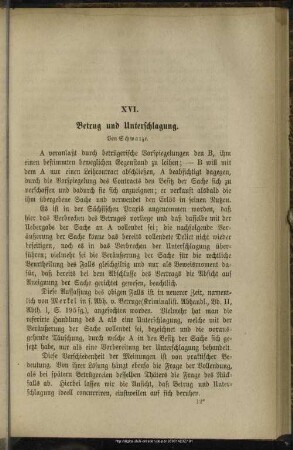 XVI. Betrug und Unterschlagung
