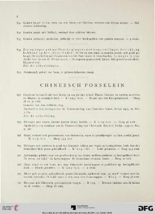 Chineesch porselein (Nr. 896-913)