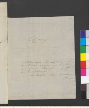 Brief von Borntraeger, Gebrüder an Goethe, Johann Wolfgang von