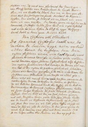 Van Cristiern vth Oldenborch.