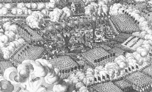 Lützen. Bockmühlen, Ausschnitt aus: Schlacht bei Lützen 1632, Repro