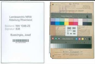 Entnazifizierung Josef Bueschges , geb. 15.03.1891 (Beamter)