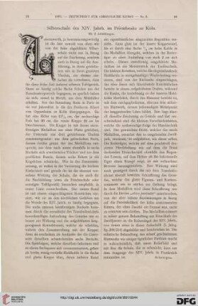 Silberschale des XIV. Jahrh. im Privatbesitz zu Köln