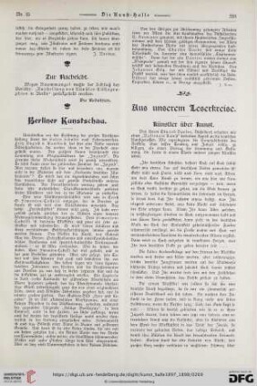 Aus unserem Lesekreise