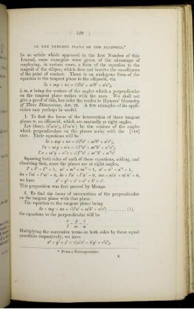 On the tangent plane of the ellipsoid.