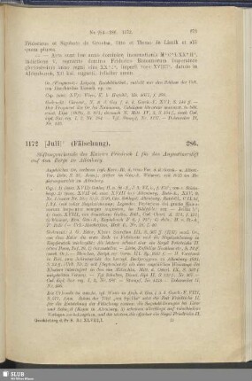 286. 1172, [Juli]. (Fälschung)