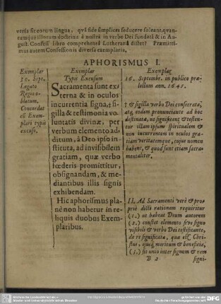 Aphorismus I.