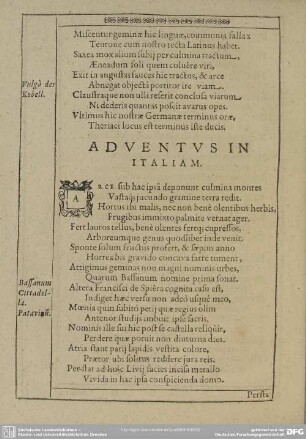 Adventus in Italiam