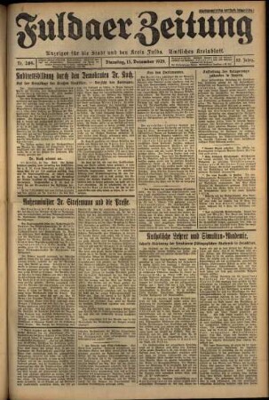Ausgabe vom Dienstag, den 15. Dezember 1925.