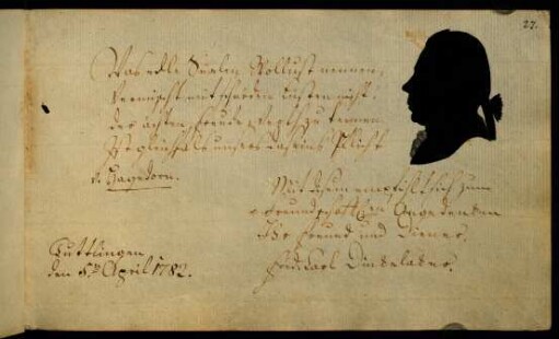 Frid. Carl Dinkelaker (Silhouette). Tuttlingen, 05.04.1782.