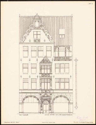 Fassadenentwürfe für Lübeck Das Ergebnis d. Wettbewerbes, ausgeschrieben d. d. Verein von Kunstfreunden zu Lübeck, bearb. v. Richard Landé, Leipzig 1901: Ansicht