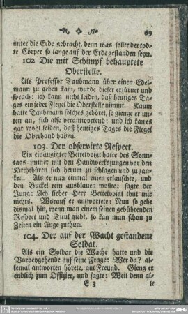 104. Der auf Wacht gestandene Soldat