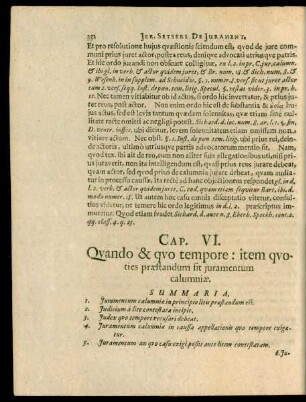 Cap. VI. Quando & quo tempore: item quoties praestandum sit iuramentum calumniae.